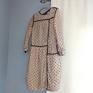 Harper Nude and Black Polka dot 3/4 sleeve dress, knee length
